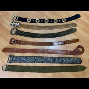 A lot of vintage belts